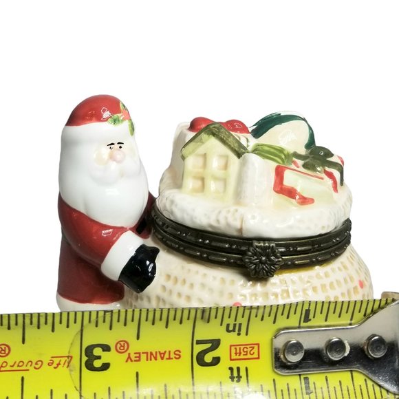 Santa's Toys Bag Miniature Collectible Christmas Trinket Box by Harry and David - Picture 7 of 8